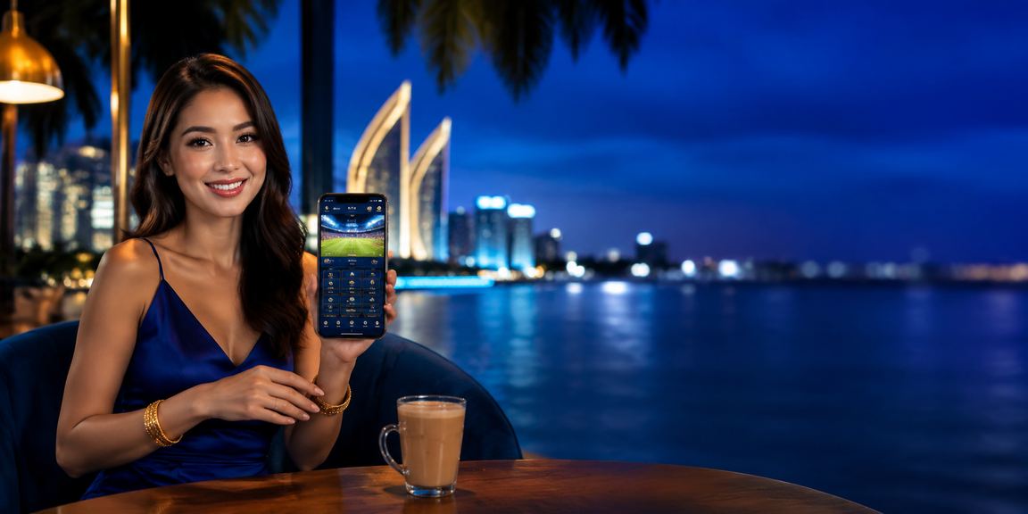 Pengguna Seremban menggunakan telefon untuk bermain kasino dalam talian dengan kawalan masa yang sihat